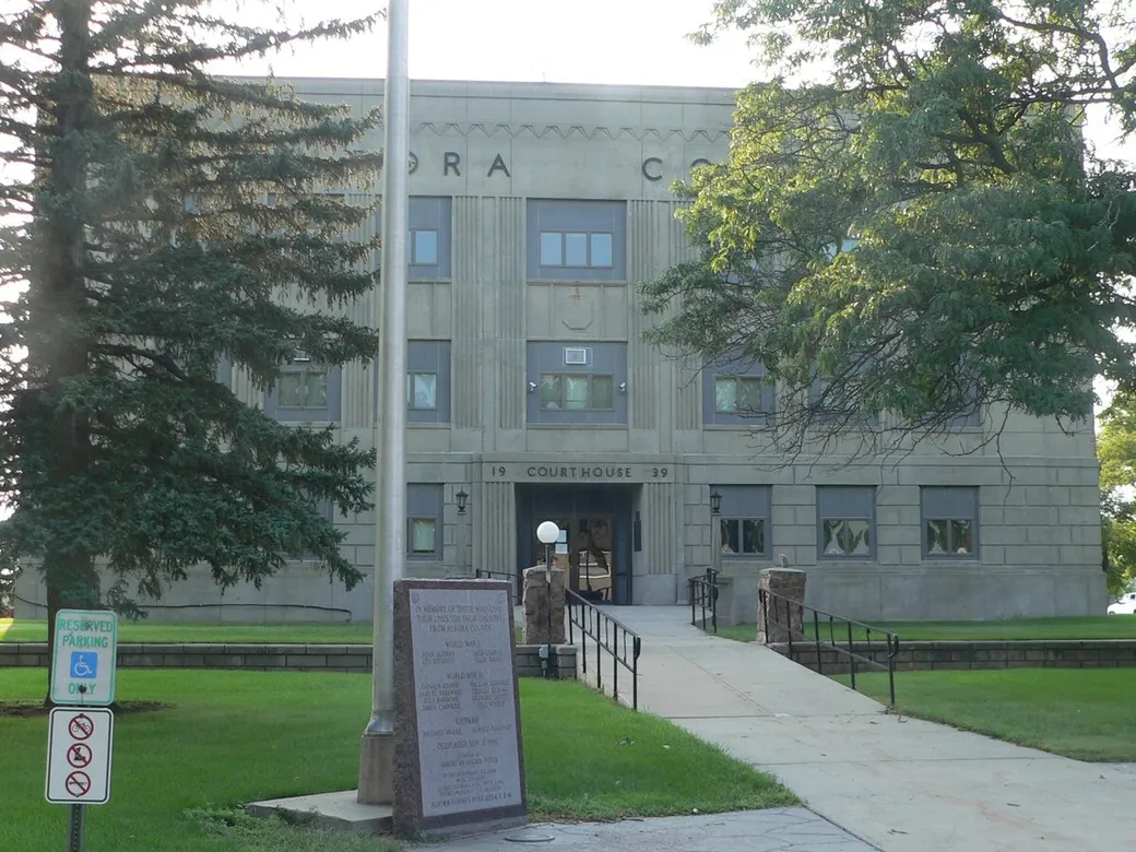 Aurora County Courthouse in Plankinton, South Dakota